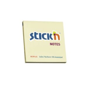กระดาษโน้ตกาวในตัว ชนิดกาวหัว STICK’N #21007 ขนาด 3×3 นิ้ว สีเหลืองพาสเทล