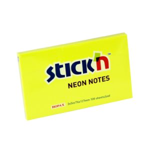 กระดาษโน้ตกาวในตัว ชนิดกาวหัว STICK’N #21135 ขนาด 3×5 นิ้ว สีเหลืองนีออน