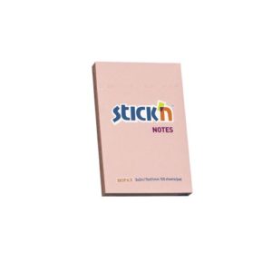 กระดาษโน้ตกาวในตัว ชนิดกาวหัว STICK’N #21145 ขนาด 3×2 นิ้ว สีชมพูพาสเทล