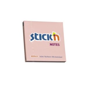 กระดาษโน้ตกาวในตัว ชนิดกาวหัว STICK’N #21148 ขนาด 3×3 นิ้ว สีชมพูพาสเทล
