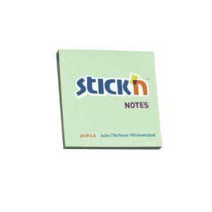 กระดาษโน้ตกาวในตัว ชนิดกาวหัว STICK’N #21150 ขนาด 3×3 นิ้ว สีเขียวพาสเทล