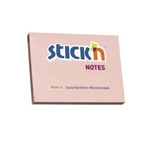 กระดาษโน้ตกาวในตัว ชนิดกาวหัว STICK’N #21151 ขนาด 3×4 นิ้ว สีชมพูพาสเทล