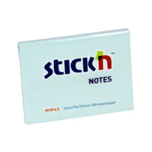 กระดาษโน้ตกาวในตัว ชนิดกาวหัว STICK’N #21152 ขนาด 3×4 นิ้ว สีฟ้าพาสเทล