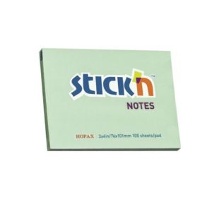 กระดาษโน้ตกาวในตัว ชนิดกาวหัว STICK’N #21153 ขนาด 3×4 นิ้ว สีเขียวพาสเทล