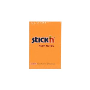 กระดาษโน้ตกาวในตัว ชนิดกาวหัว STICK’N #21160 ขนาด 3×2 นิ้ว สีส้มนีออน