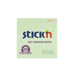 กระดาษโน้ต STICKN 3″x3″ 360* 21552 เขียว