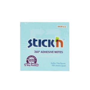 กระดาษโน้ต STICKN 3″x3″ 360* 21553 ฟ้า
