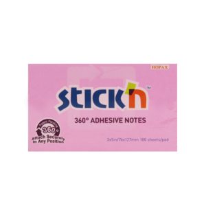 กระดาษโน้ต STICKN 3″x5″ 360* 21558 ชมพู