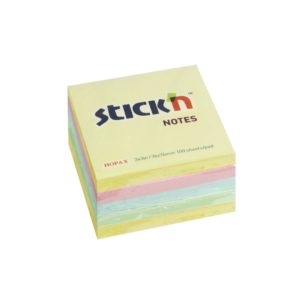 กระดาษโน้ตกาวในตัว ชนิดกาวหัว STICK’N #PASTEL (4+1) ขนาด 3×3 นิ้ว (แพ็ค 5 เล่ม) คละสีพาสเทล