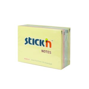 กระดาษโน้ตกาวในตัว ชนิดกาวหัว STICK’N #PASTEL (4+1) ขนาด 3×4 นิ้ว (แพ็ค 5 เล่ม) คละสีพาสเทล