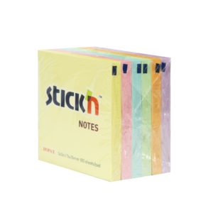 กระดาษโน้ตกาวในตัว ชนิดกาวหัว STICK’N #EP3030-6 ขนาด 3×3 นิ้ว (แพ็ค 6 เล่ม) คละสีพาสเทล
