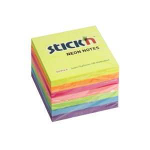 กระดาษโน้ตกาวในตัว ชนิดกาวหัว STICK’N #EP3030N-7 ขนาด 3×3 นิ้ว (แพ็ค 7 เล่ม) คละสีนีออน
