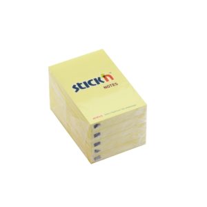 กระดาษโน้ตกาวในตัว ชนิดกาวหัว STICK’N #PASTEL (4+1) ขนาด 3×2 นิ้ว (แพ็ค 5 เล่ม) สีเหลืองพาสเทล