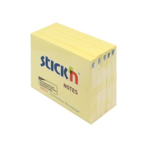 กระดาษโน้ตกาวในตัว ชนิดกาวหัว STICK’N #PASTEL (4+1) ขนาด 3×4 นิ้ว (แพ็ค 5 เล่ม) สีเหลืองพาสเทล