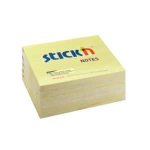 กระดาษโน้ตกาวในตัว ชนิดกาวหัว STICK’N #PASTEL (4+1) ขนาด 3×4 นิ้ว (แพ็ค 5 เล่ม) สีเหลืองพาสเทล