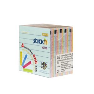 กระดาษโน้ต STICKN MP 3″x3″  21577 P+L(4+1)