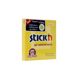 กระดาษโน้ต STICKN 3″x3″ 360* 21551 เหลือง